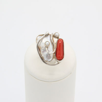 Biwa pearl and coral - Idee D'Arte Positano