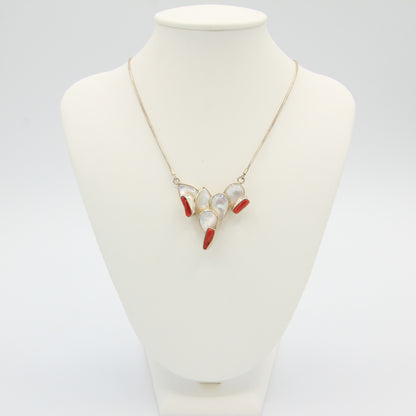 Mop and Coral Necklace - Idee D'Arte Positano