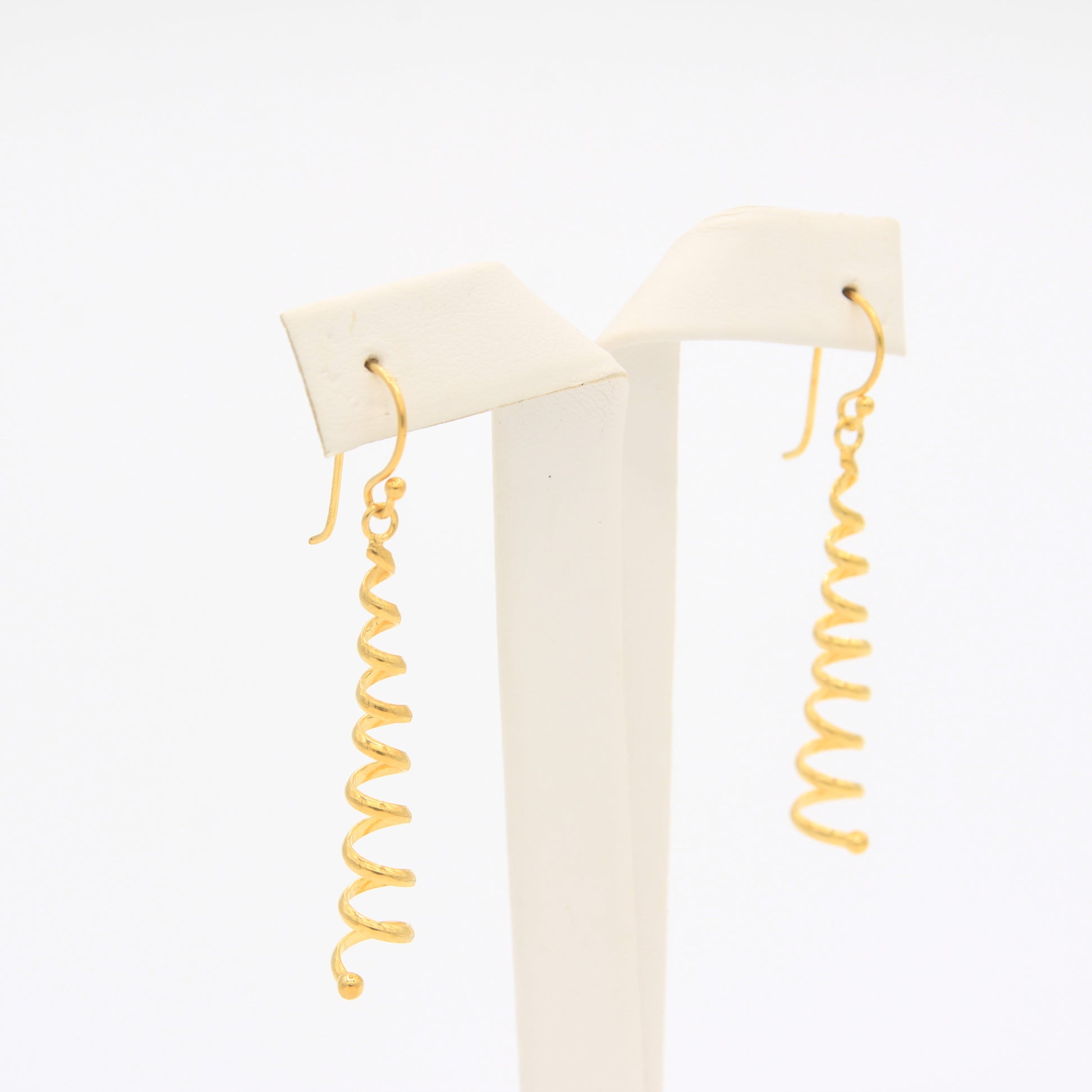 Long Small Spiral Earrings - Idee D'Arte Positano