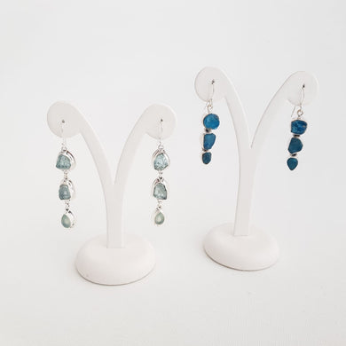 Three Minerals Stones Earrings - Idee D'Arte Positano