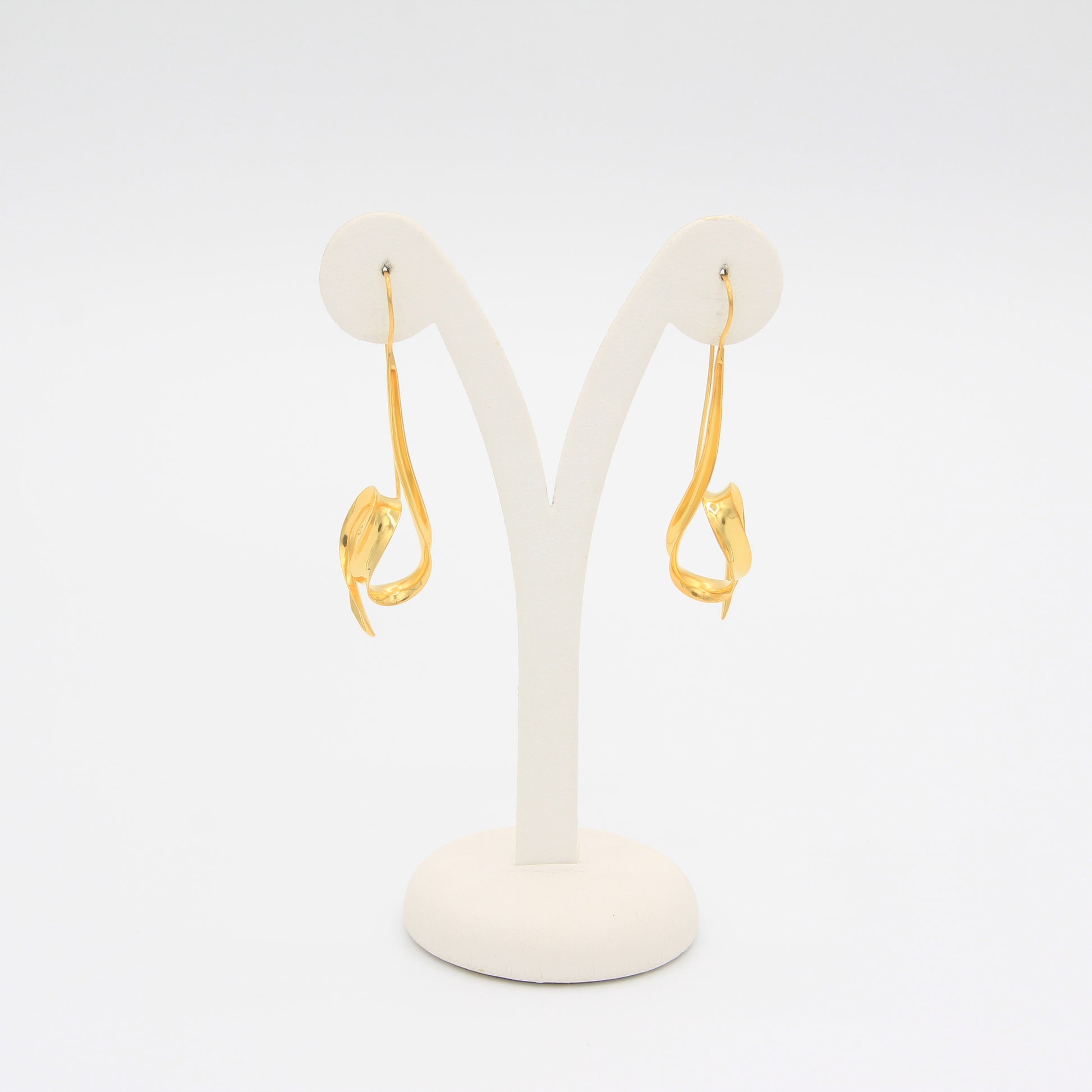 Long and Twist Gold Earrings - Idee D'Arte Positano