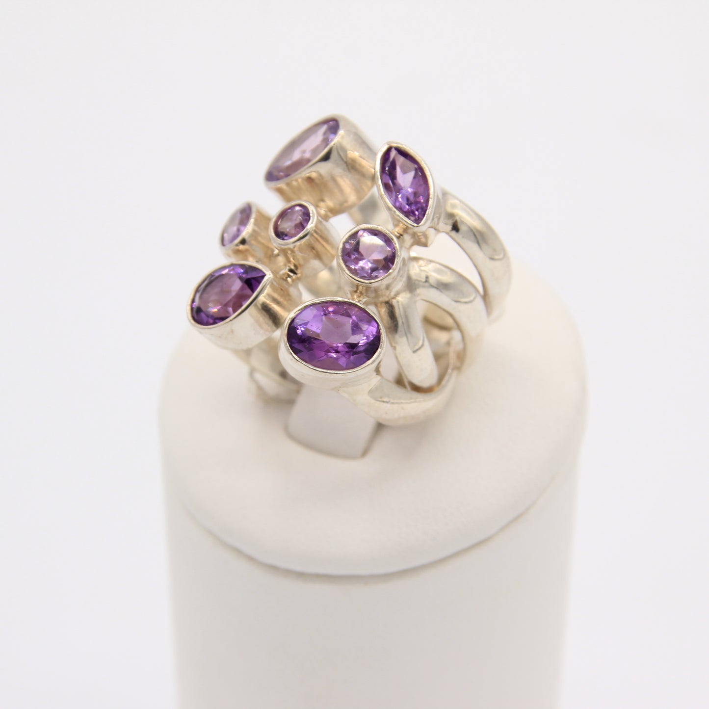 Multi Amethyst Ring - Idee D'Arte Positano