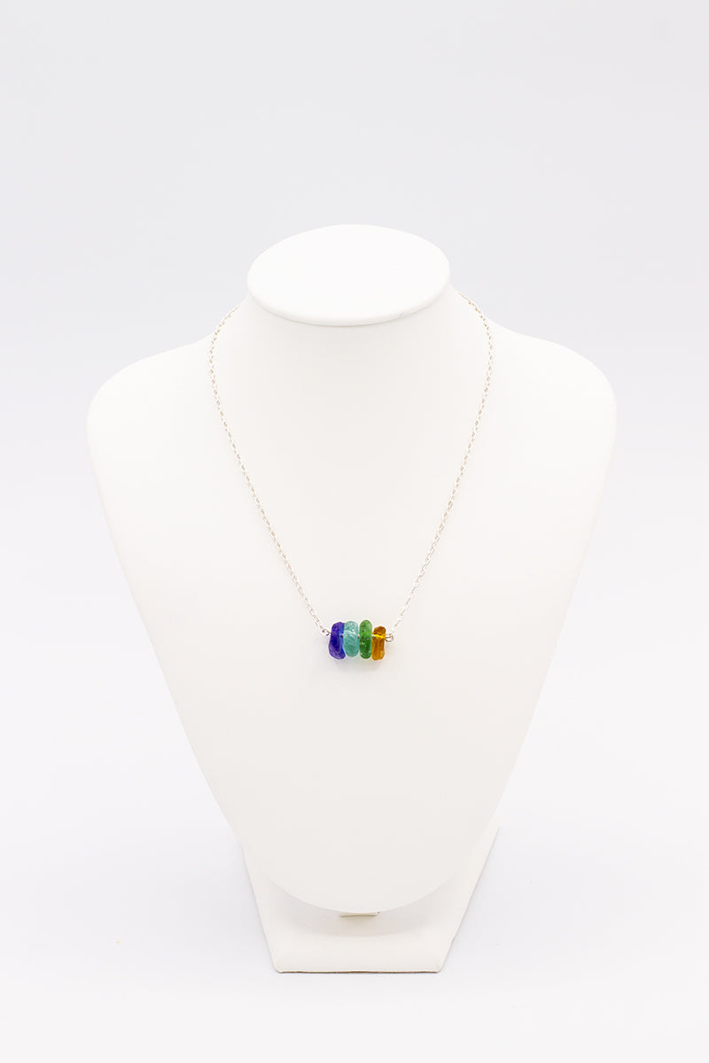 Natural Sea Glass Necklace - Idee D'Arte Positano
