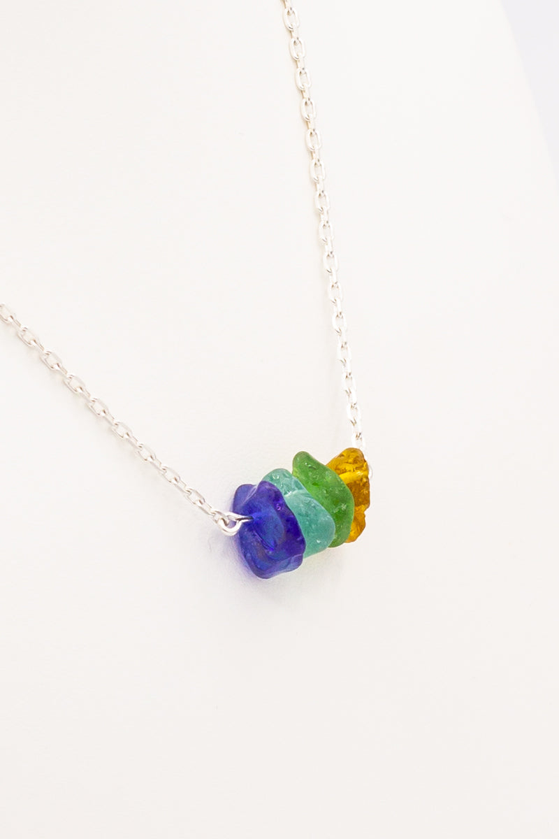 Natural Sea Glass Necklace - Idee D'Arte Positano