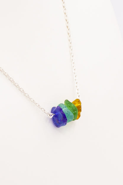 Natural Sea Glass Necklace - Idee D'Arte Positano