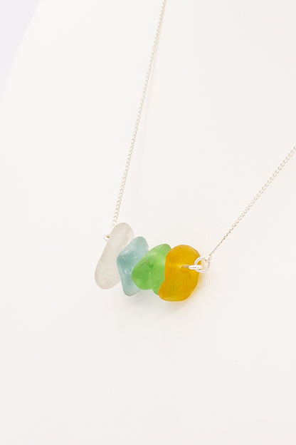 Natural Sea Glass Necklace - Idee D'Arte Positano