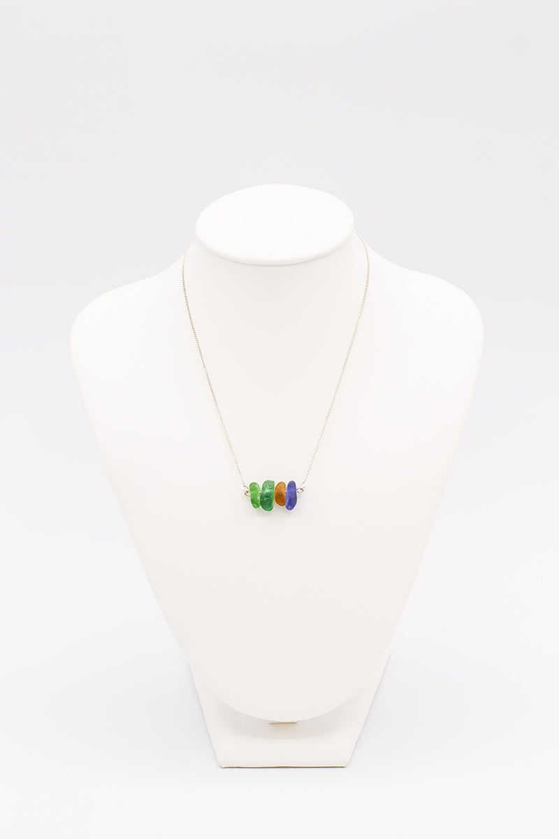 Natural Sea Glass Necklace - Idee D'Arte Positano