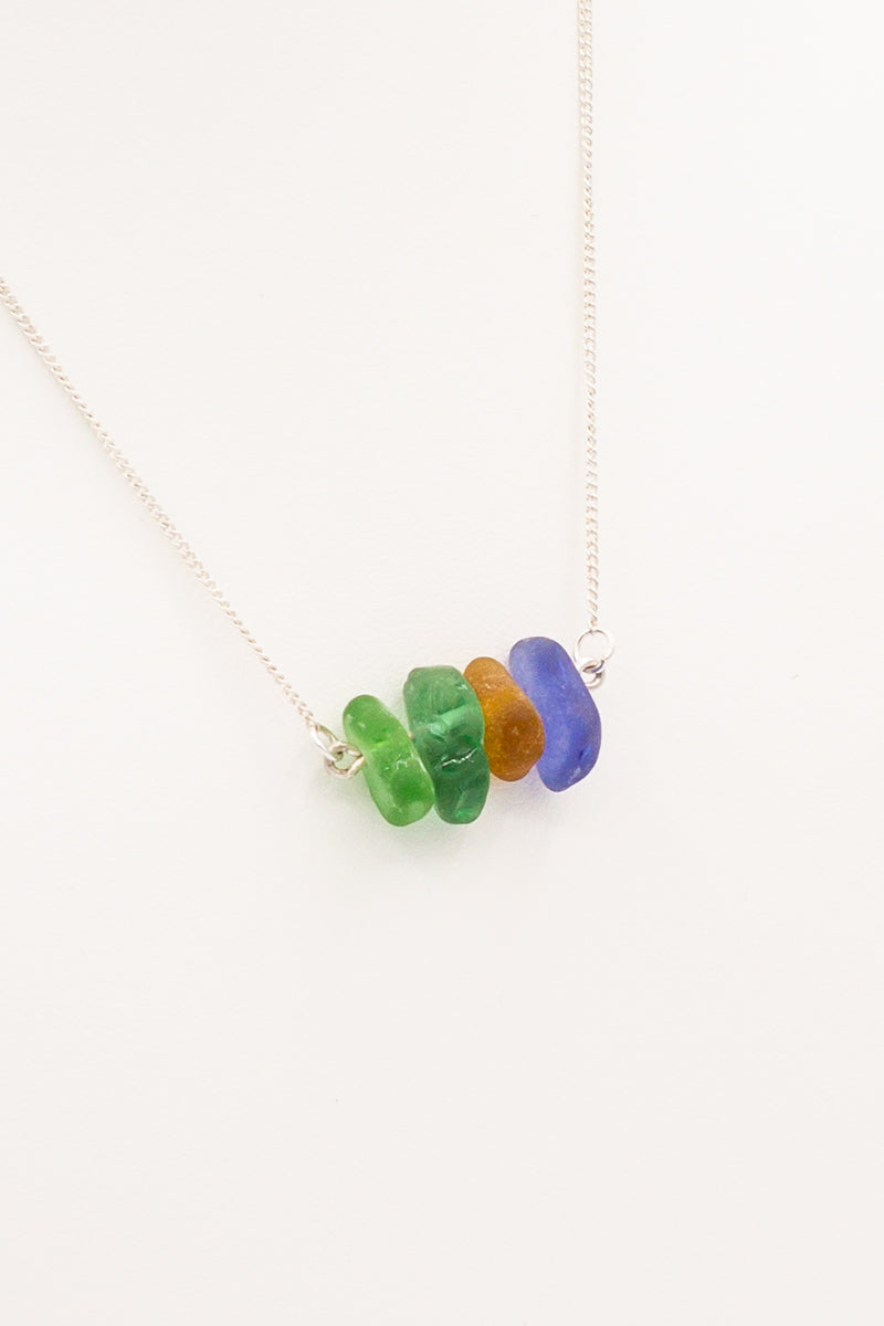 Natural Sea Glass Necklace - Idee D'Arte Positano