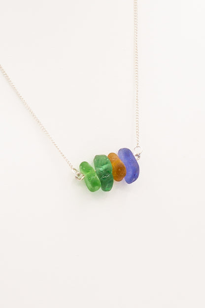 Natural Sea Glass Necklace - Idee D'Arte Positano