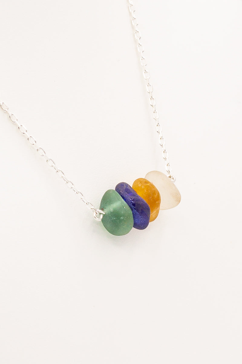 Natural Sea Glass Necklace - Idee D'Arte Positano