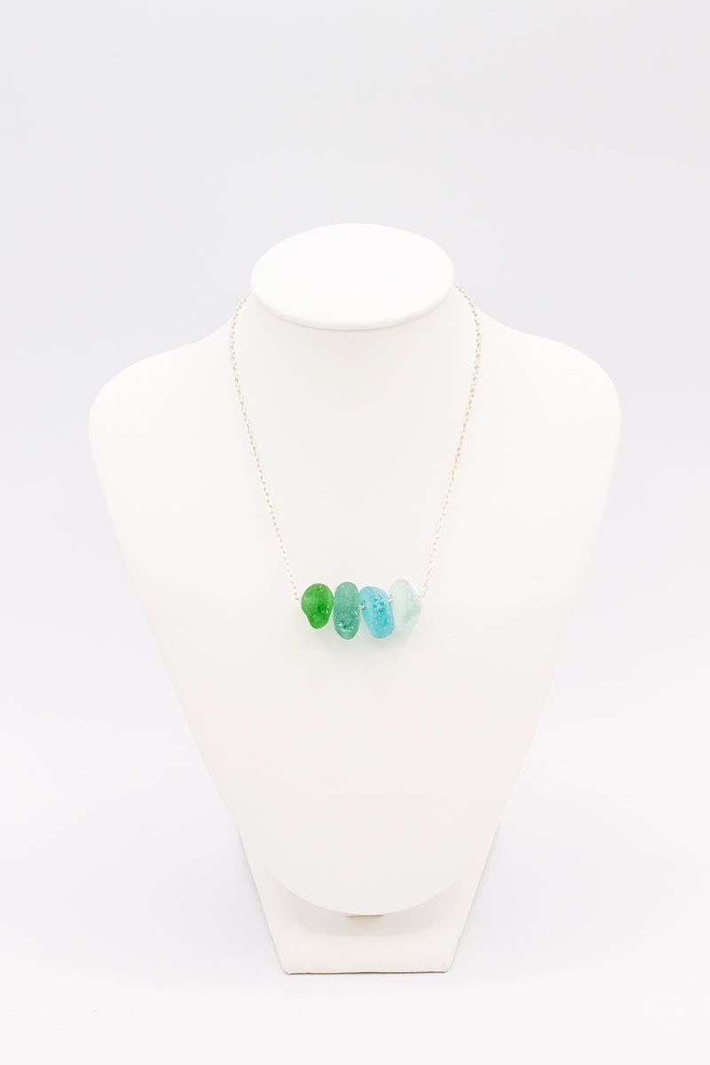 Natural Sea Glass Necklace - Idee D'Arte Positano