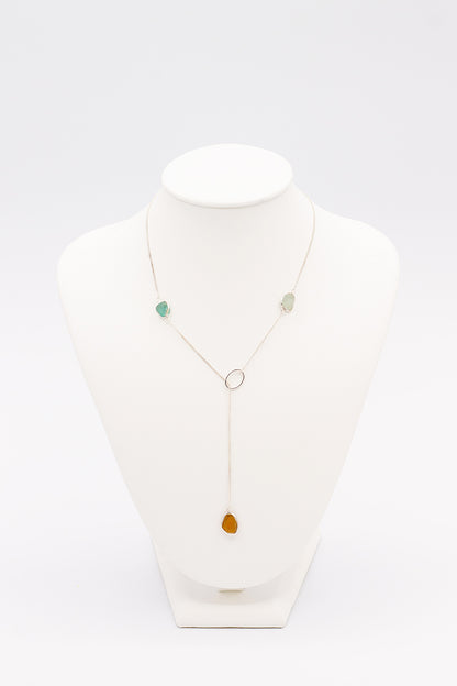 Elegant Sea Glass Necklace - Idee D'Arte Positano
