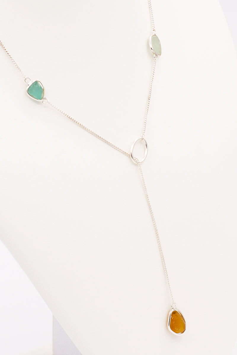 Elegant Sea Glass Necklace - Idee D'Arte Positano