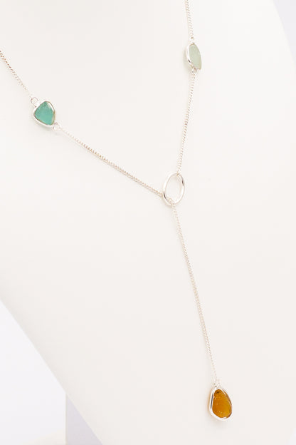 Elegant Sea Glass Necklace - Idee D'Arte Positano