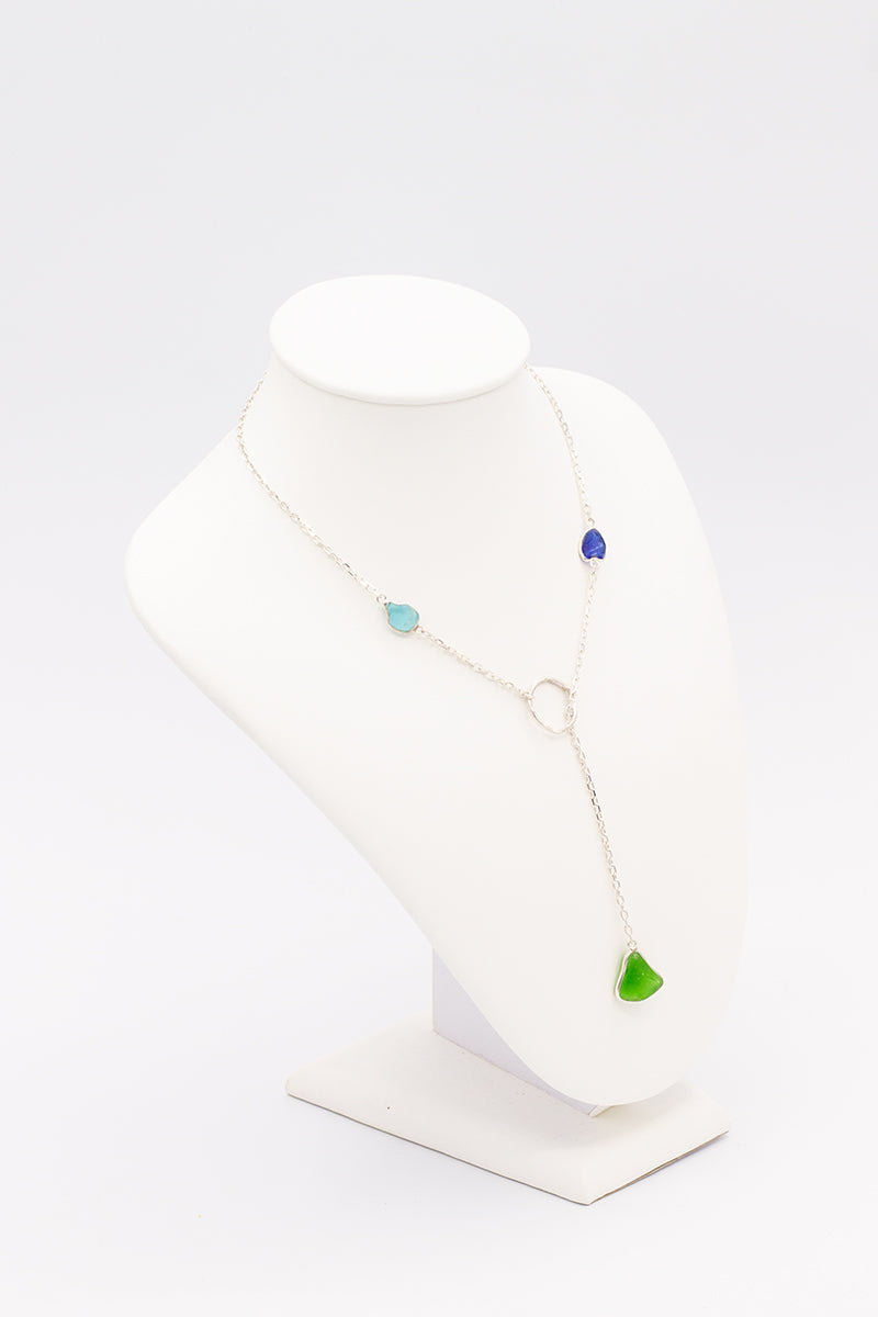 Elegant Sea Glass Necklace - Idee D'Arte Positano