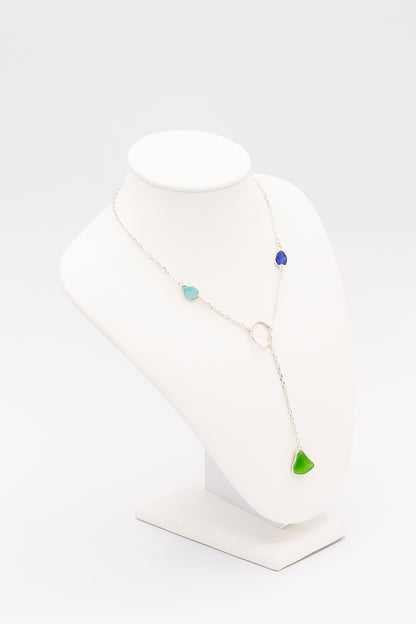 Elegant Sea Glass Necklace - Idee D'Arte Positano