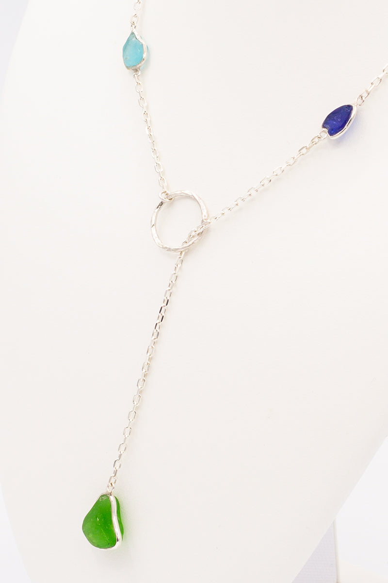 Elegant Sea Glass Necklace - Idee D'Arte Positano