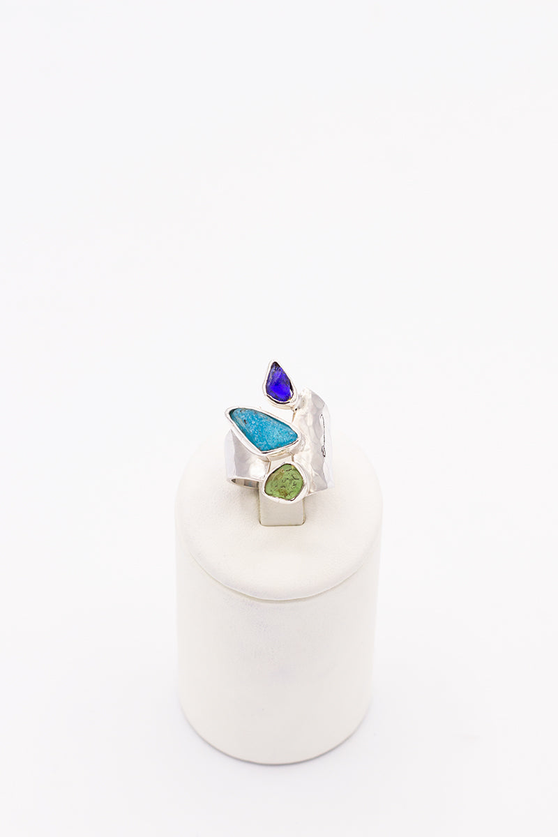 Modern Sea glass Ring - Idee D'Arte Positano