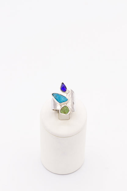 Modern Sea glass Ring - Idee D'Arte Positano
