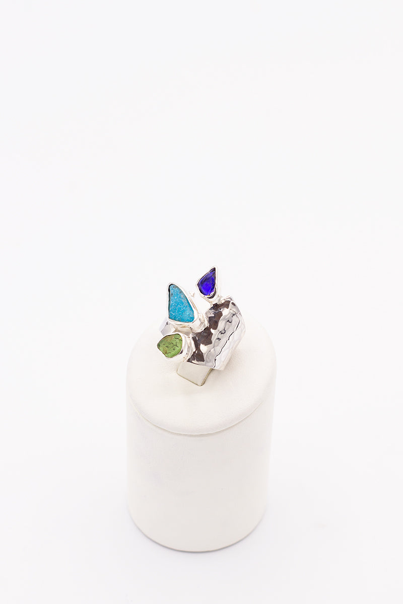 Modern Sea glass Ring - Idee D'Arte Positano