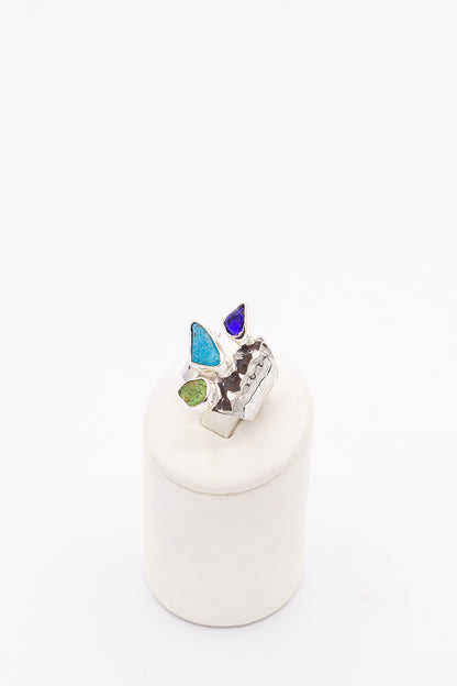 Modern Sea glass Ring - Idee D'Arte Positano