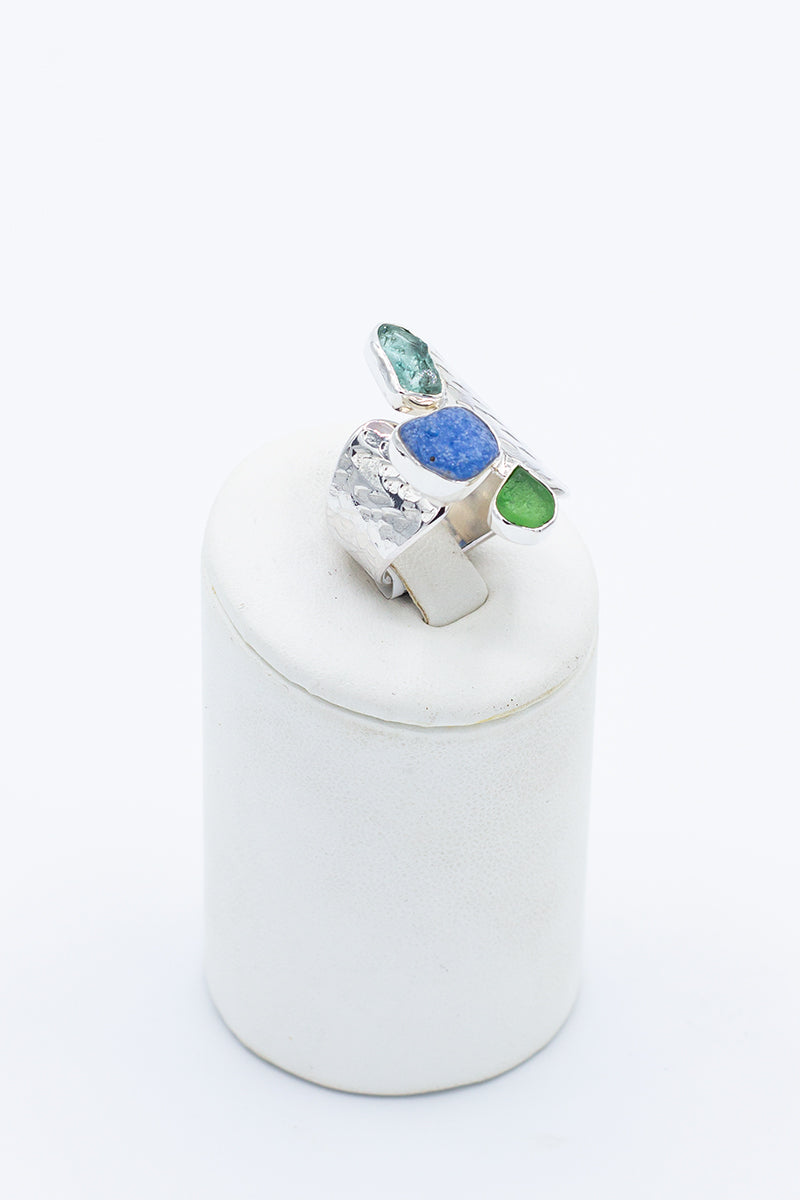 Modern Sea glass Ring - Idee D'Arte Positano