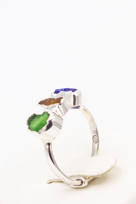 Positano Ring Tree stones - Idee D'Arte Positano