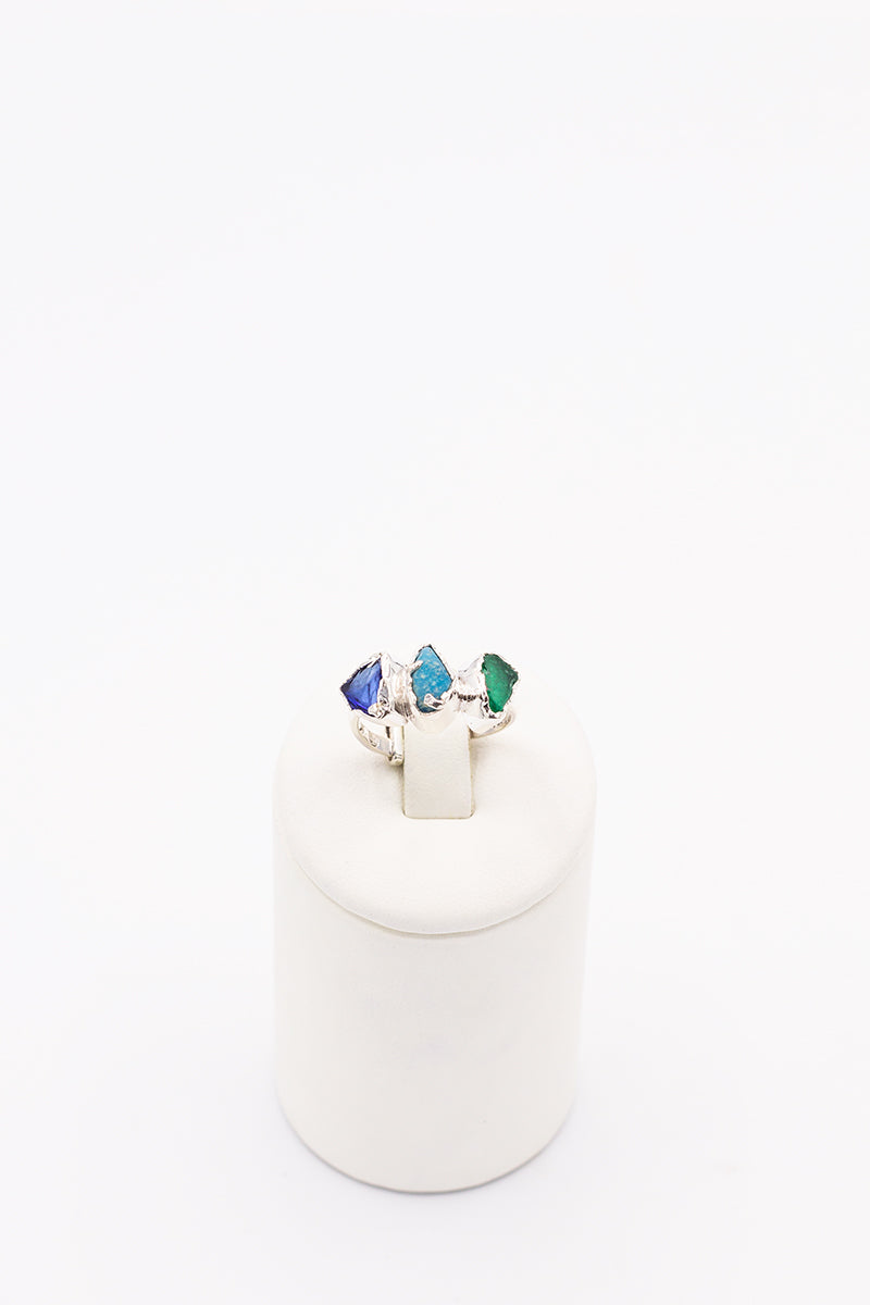 Positano Ring Tree stones - Idee D'Arte Positano