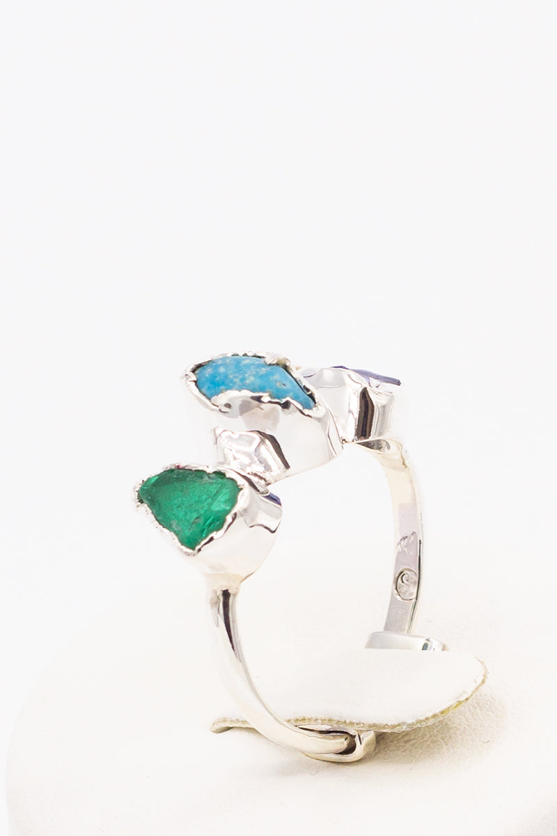 Positano Ring Tree stones - Idee D'Arte Positano