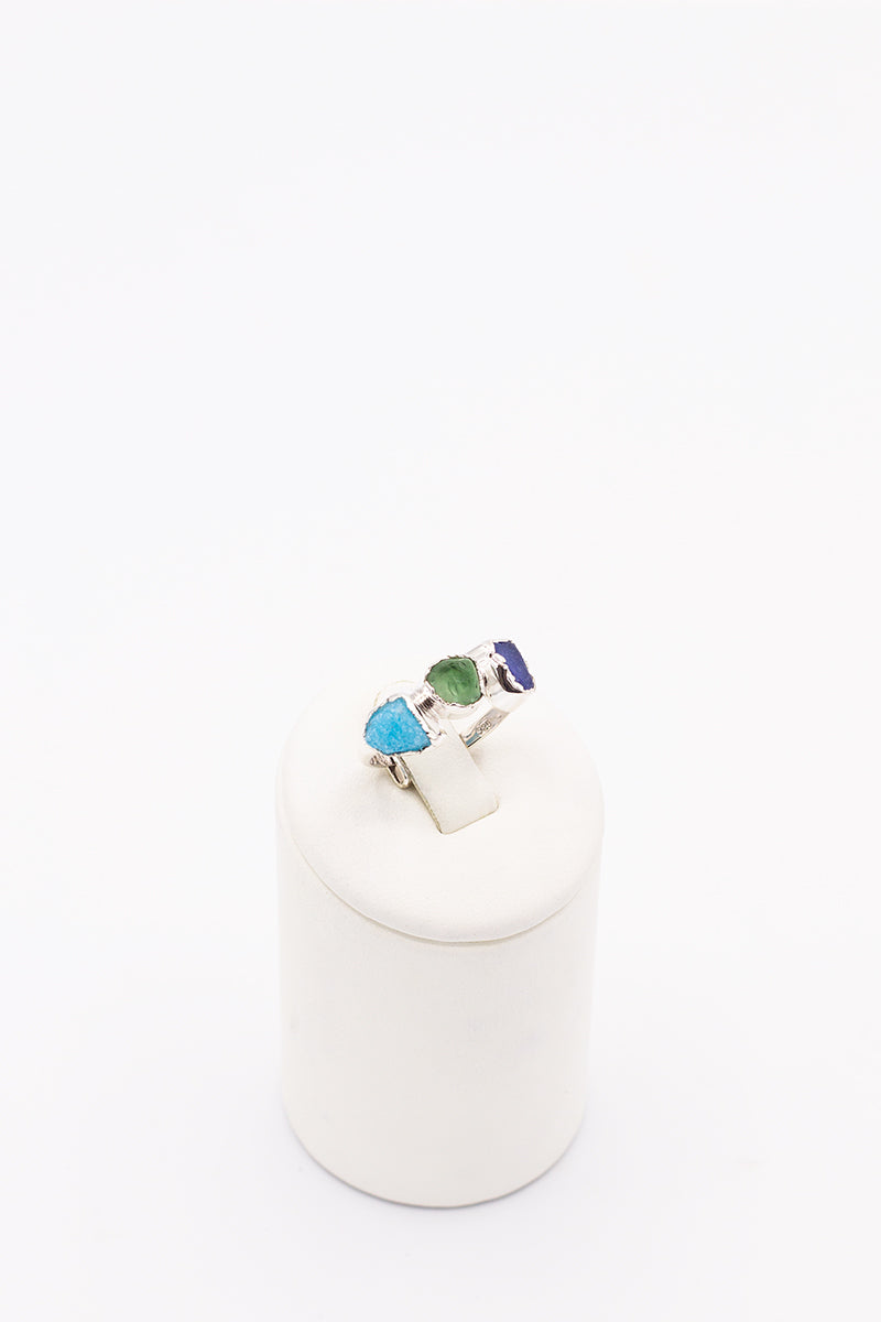 Positano Ring Tree stones - Idee D'Arte Positano